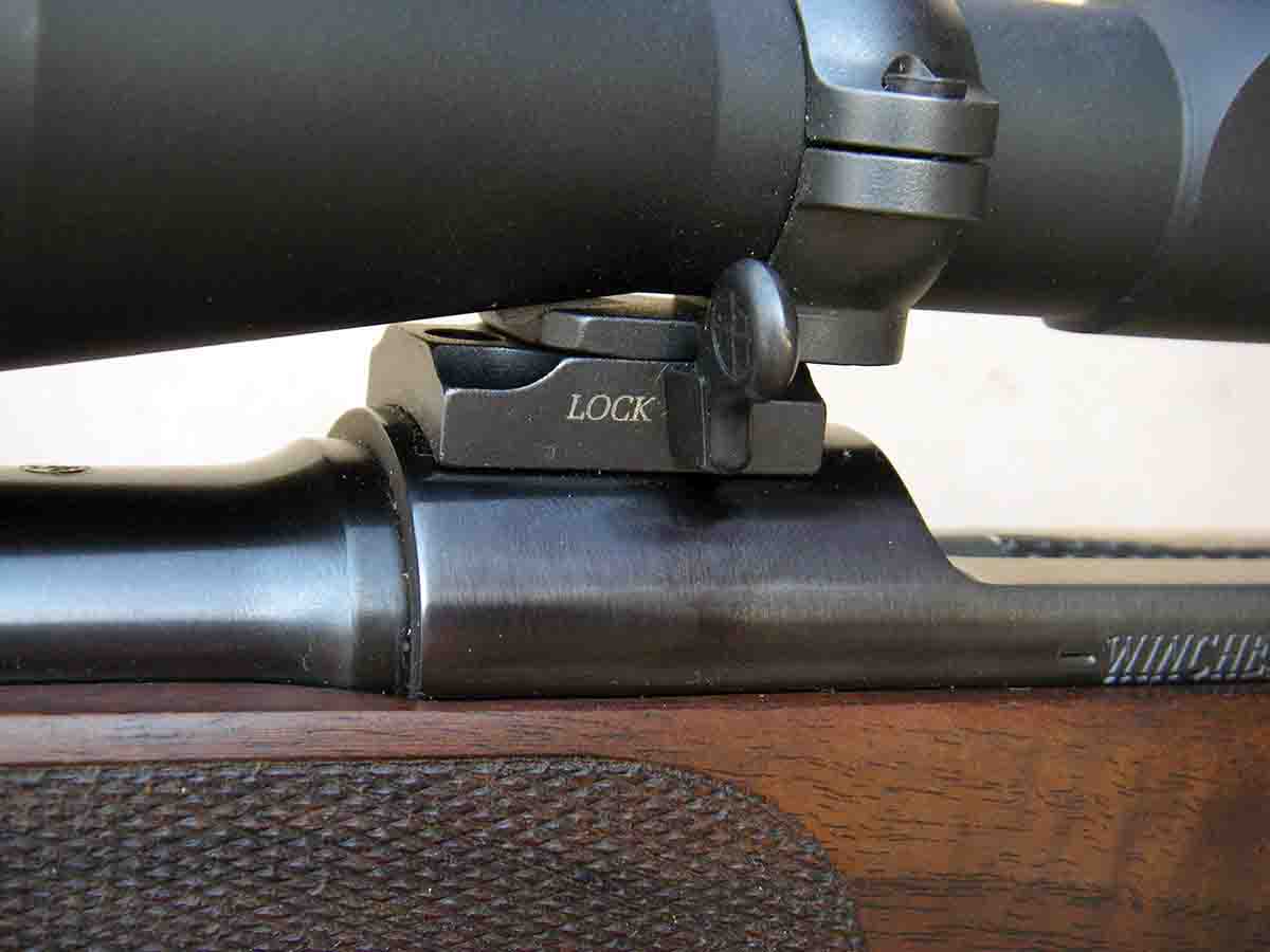 Leupold QR bases and rings feature comparatively small, unobtrusive detaching levers and retain zero when detached and reinstalled.